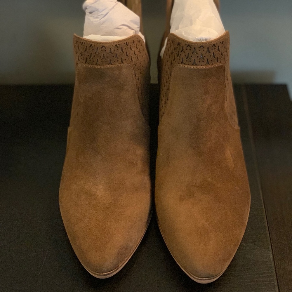 Vince Camuto suede low heel boots